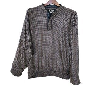 Vintage Zero Restriction Golf Pullover Jacket Large Silk Cashmere Wool USA Made